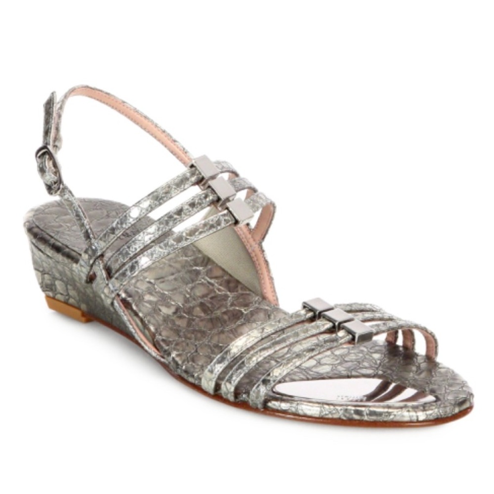 Stuart Weitzman playful Snake Wedge Sandals